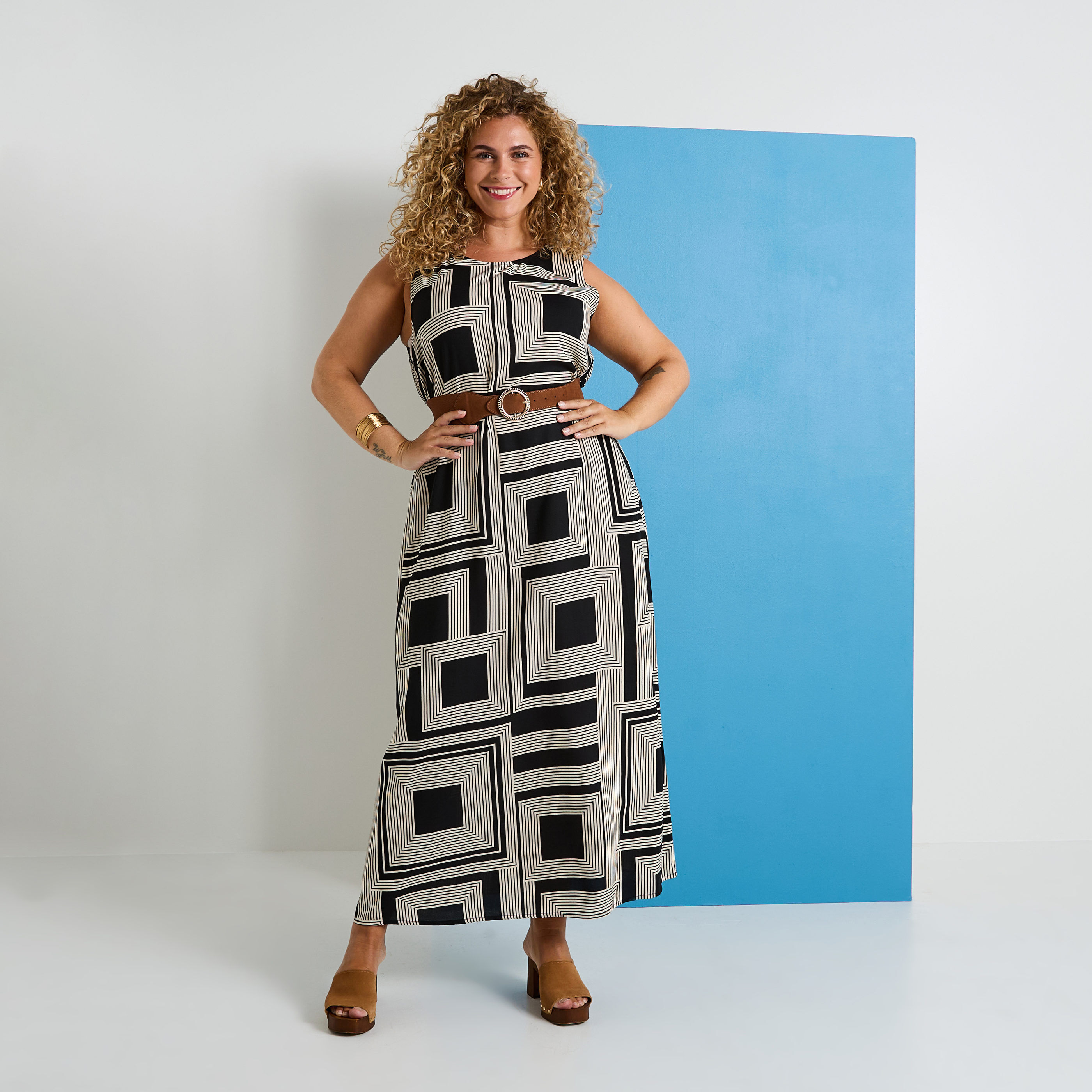 Robe longue &eacute;t&eacute; imprim&eacute;e