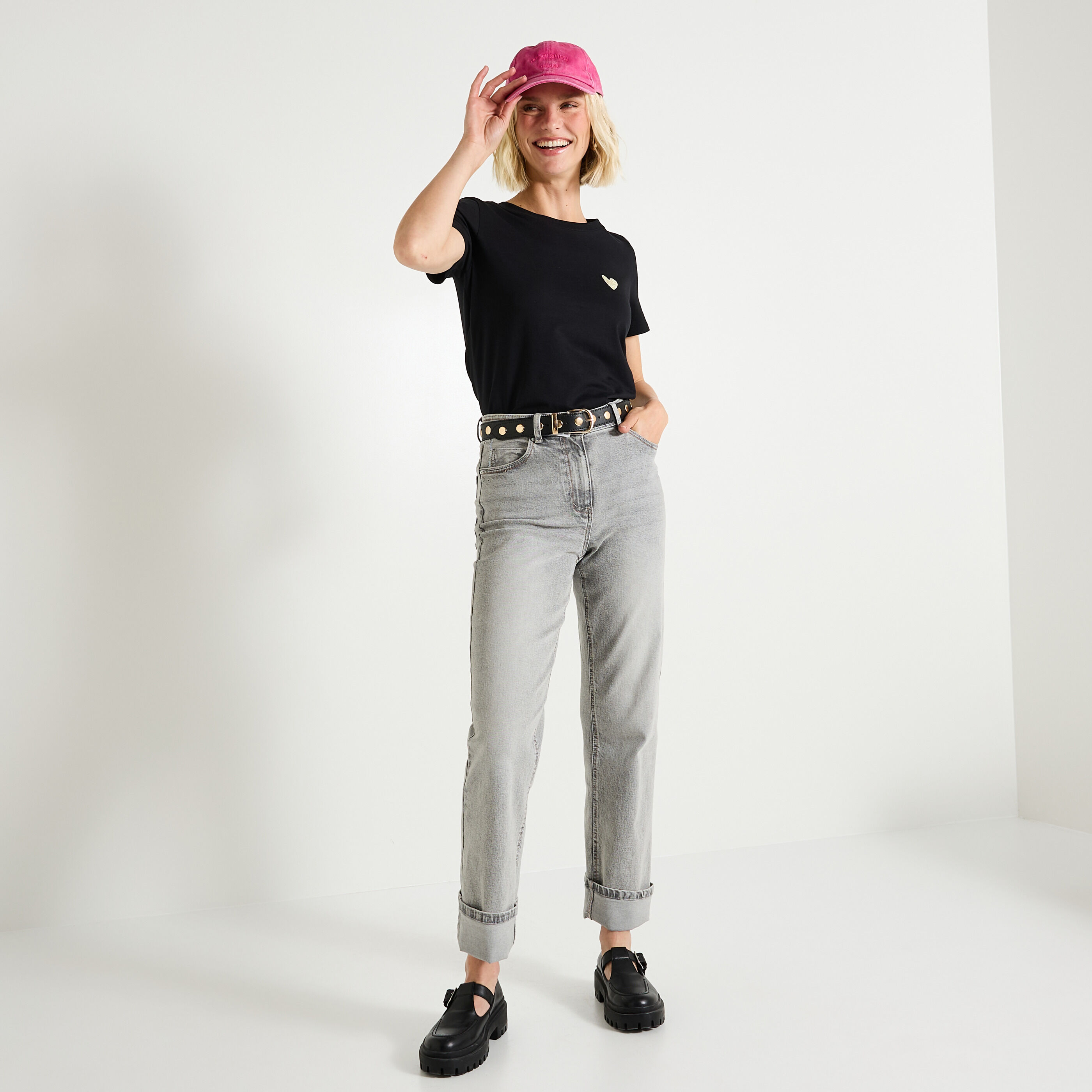 T-shirt col rond femme