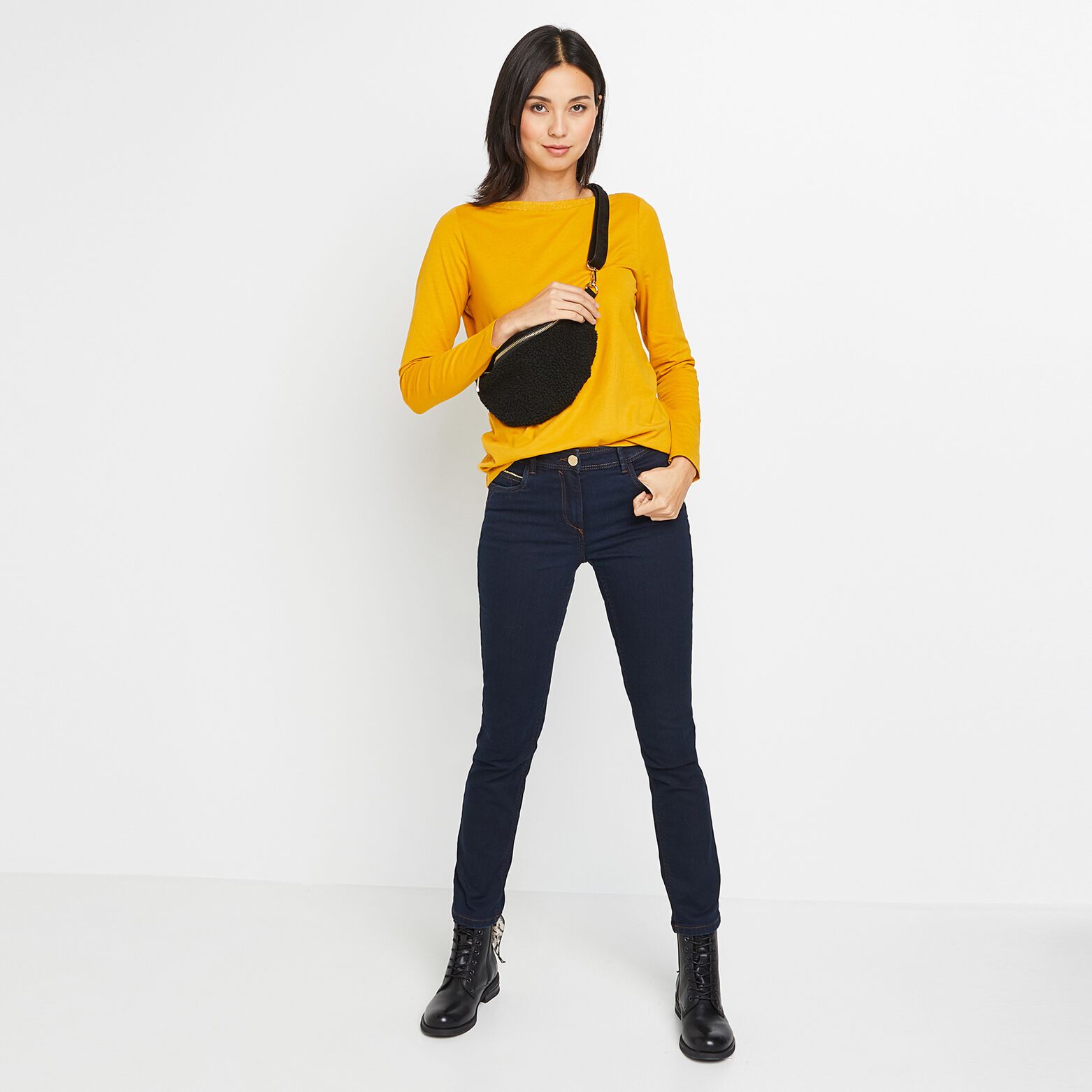 T-shirt col bateau femme
