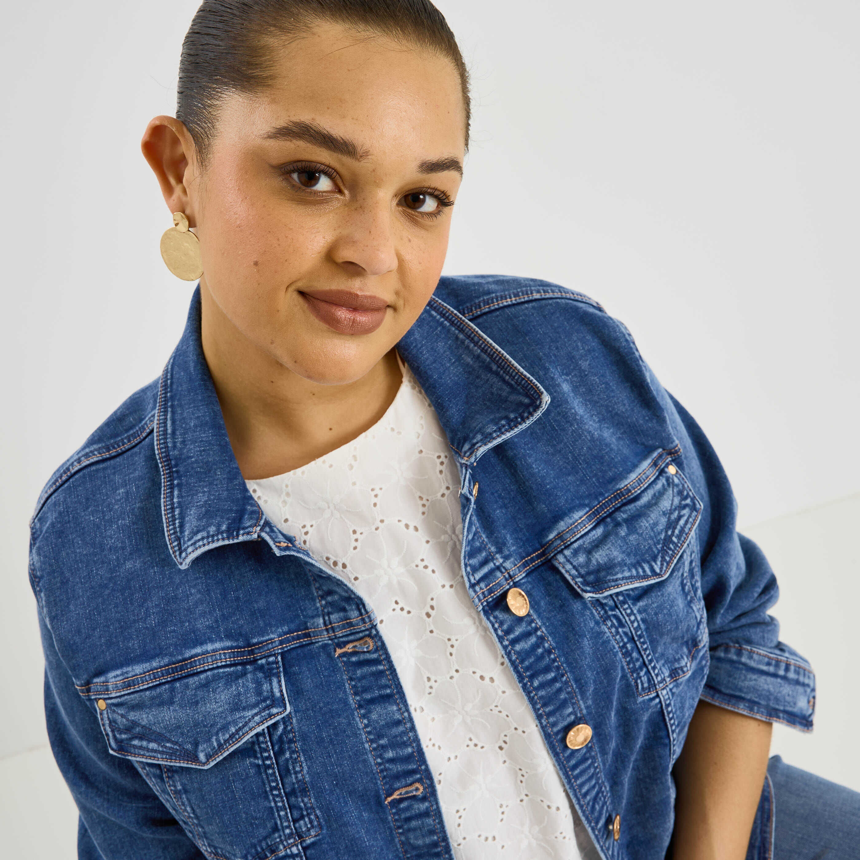 Veste en denim femme