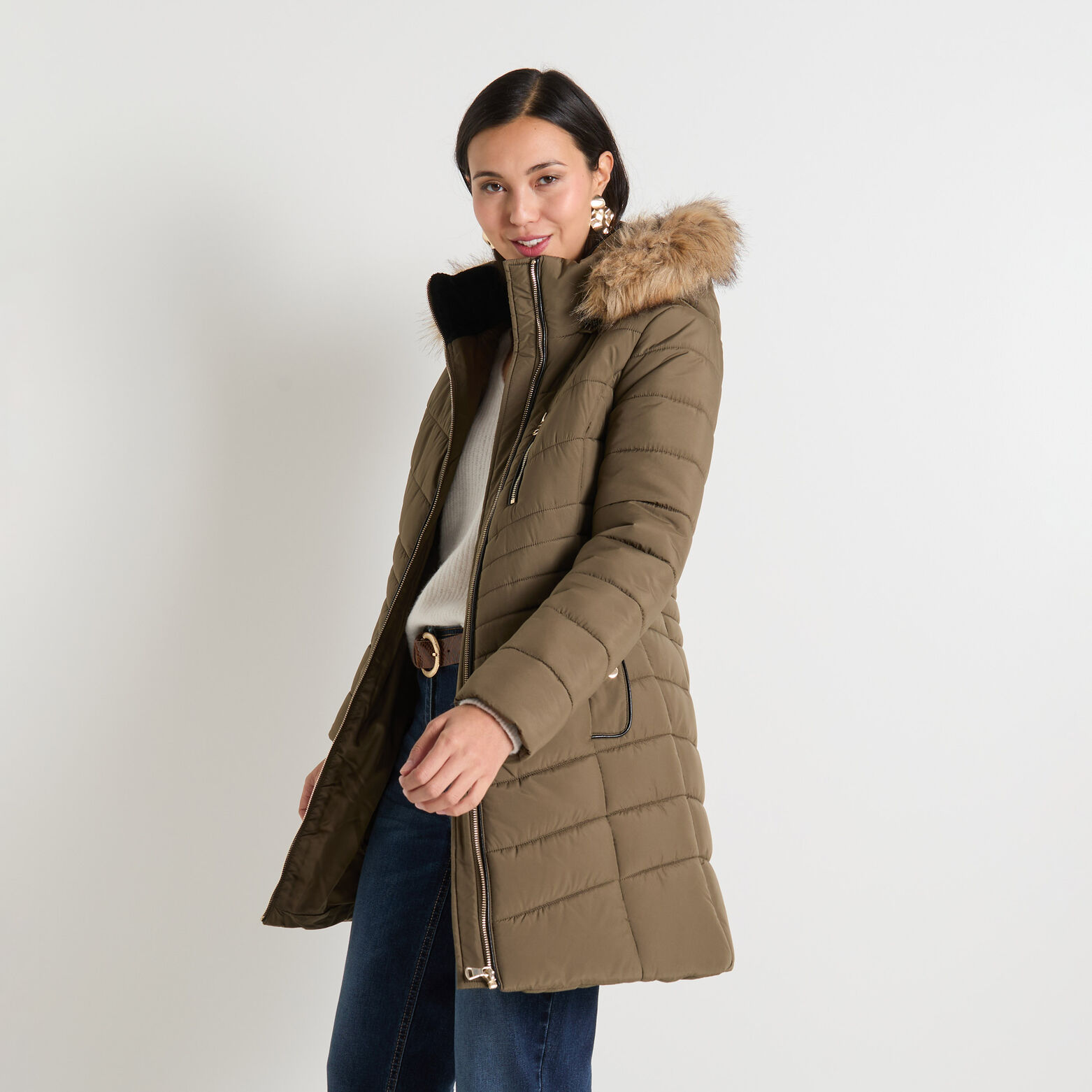 Doudoune mi-longue femme