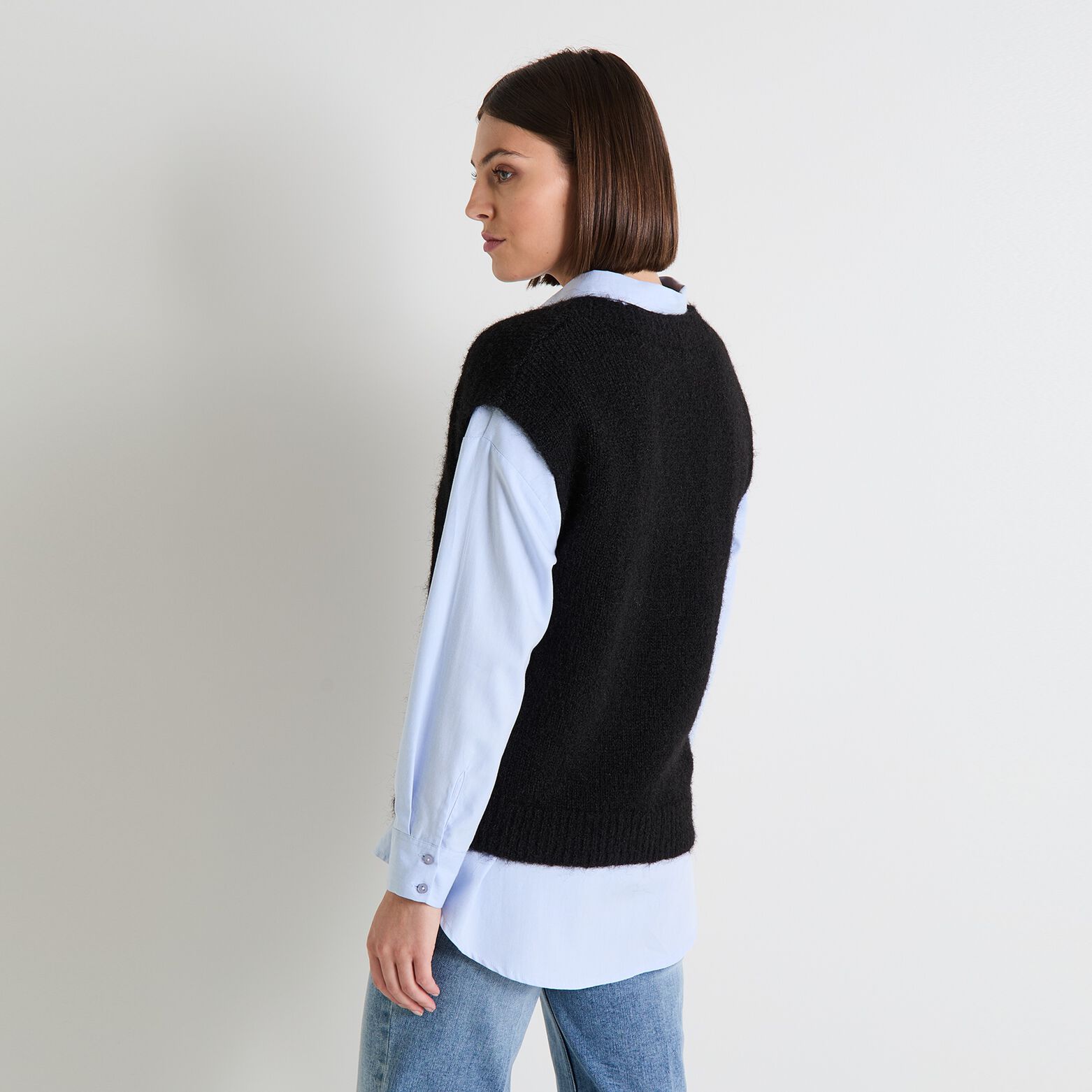 Pull sans manches femme
