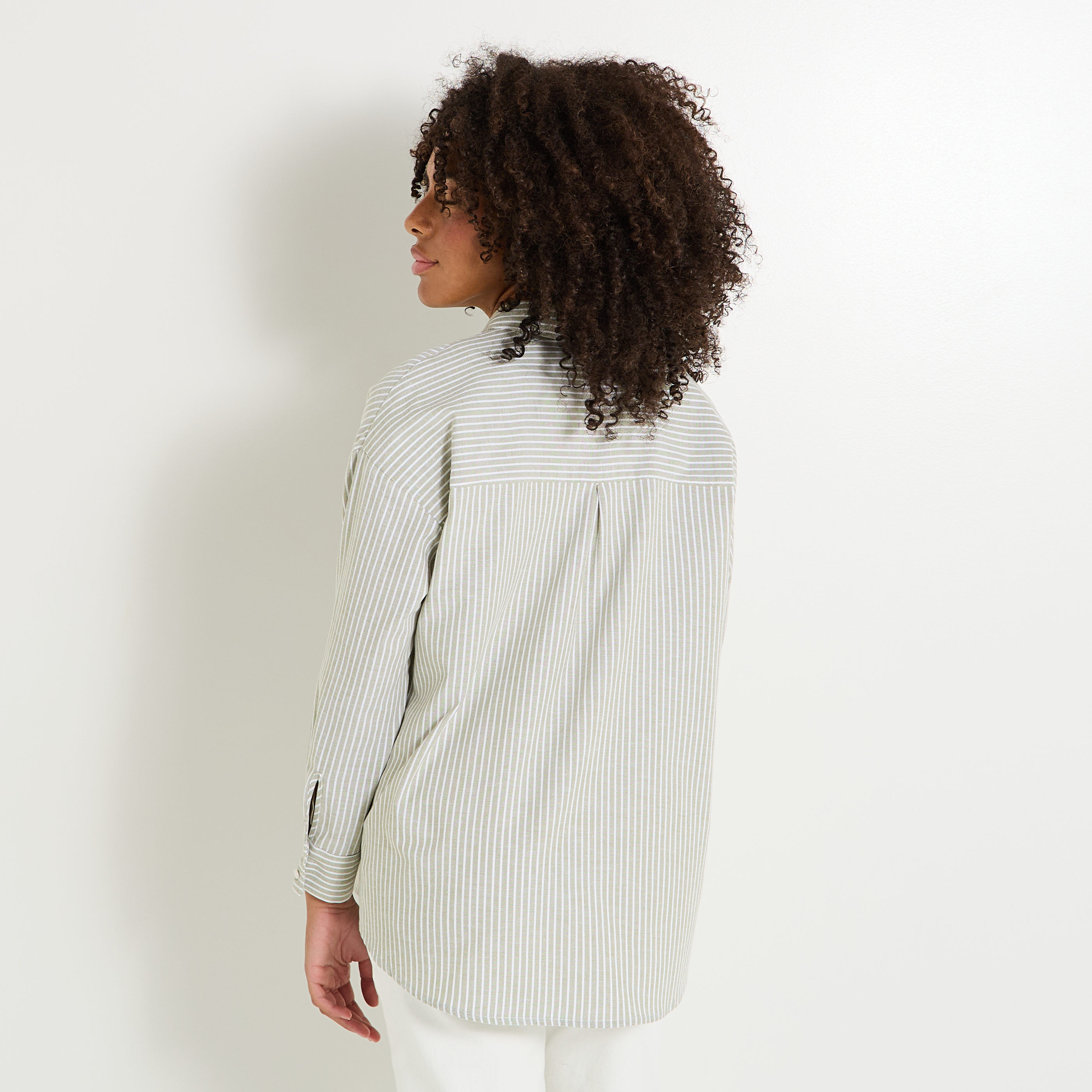 Chemise oversize ray&eacute;e femme