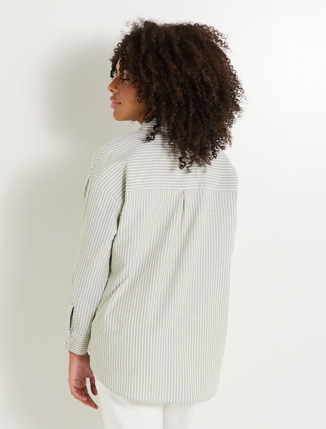 Chemise oversize rayée femme