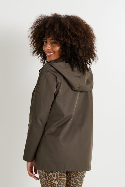 Manteau déperlant capuche amovible femme