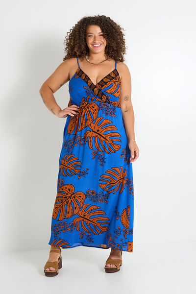 Robe longue imprimée femme