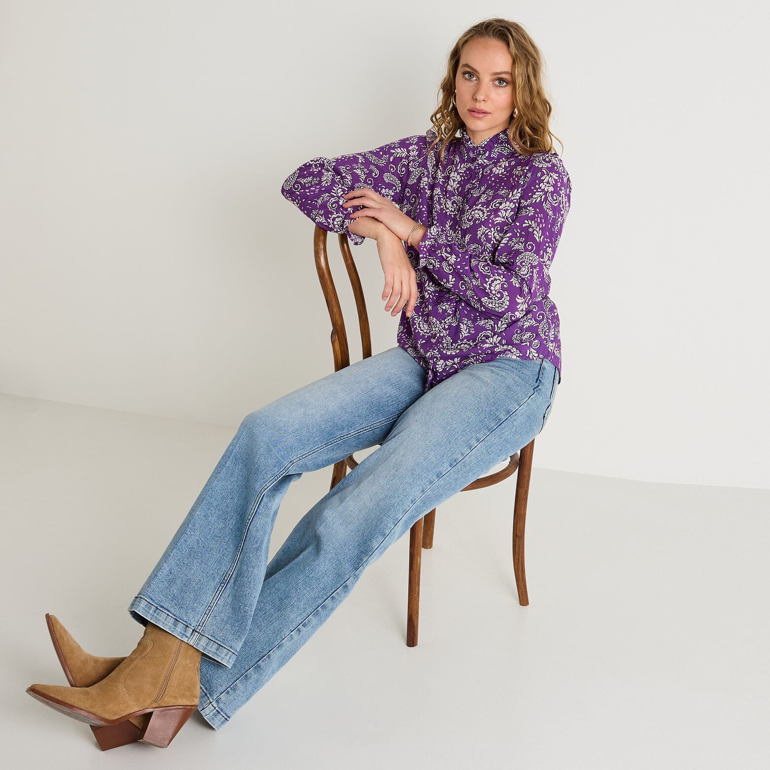 Chemise imprimée femme