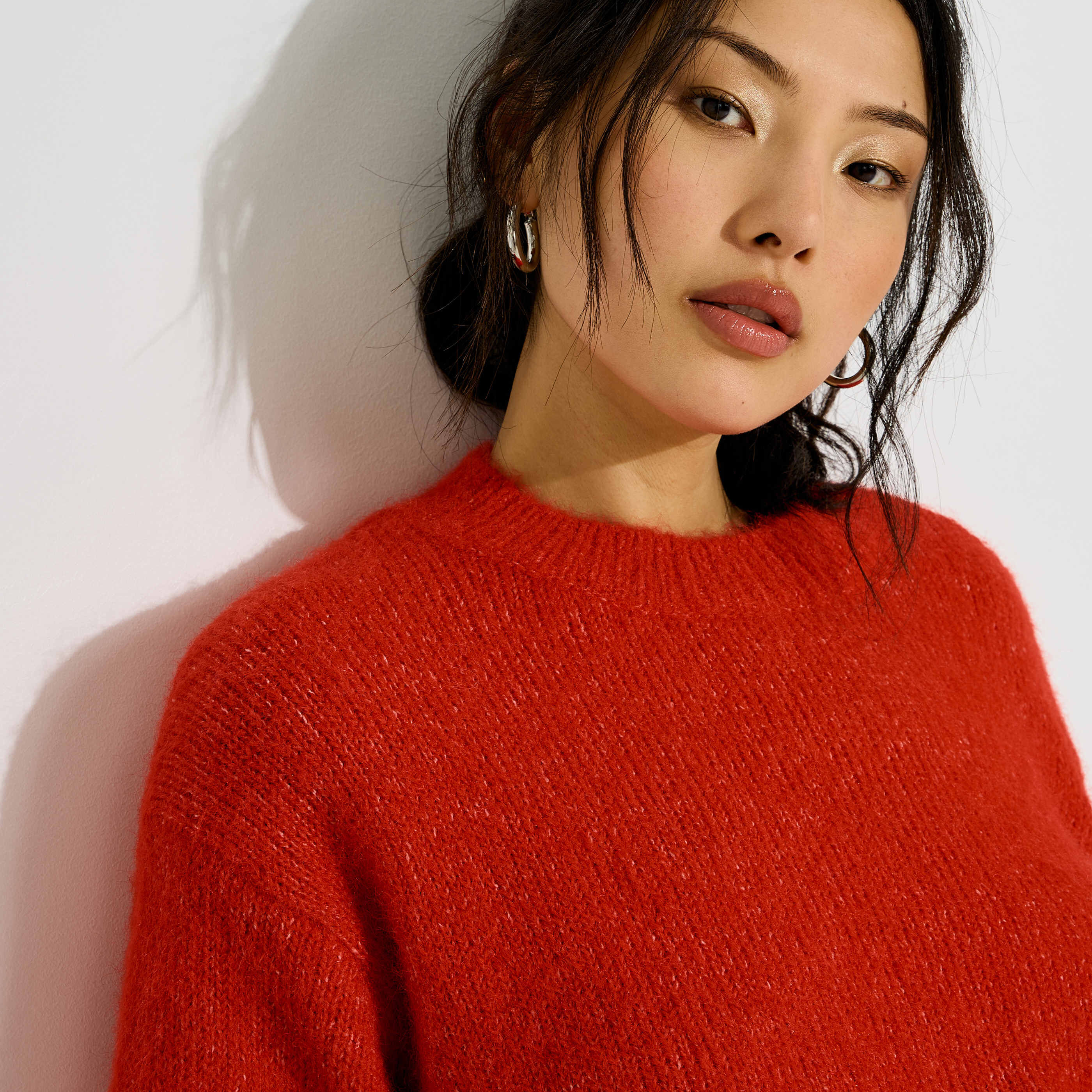 Pull manches courtes col rond femme