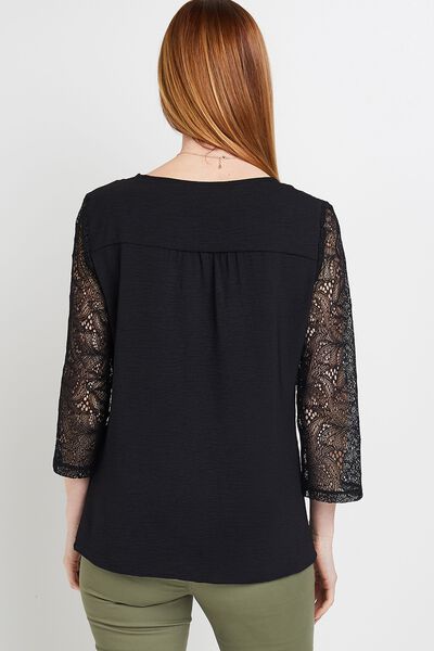 Blouse manches dentelle femme