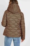 Doudoune à capuche imprimée femme