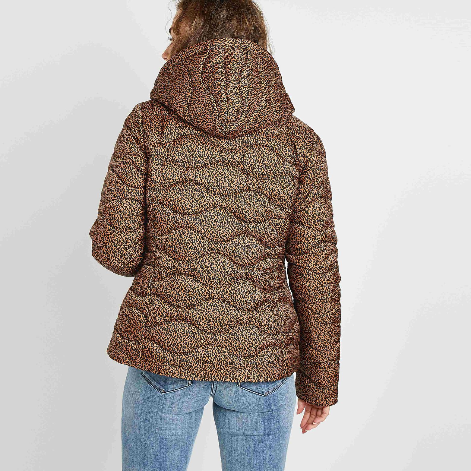Doudoune à capuche imprimée femme
