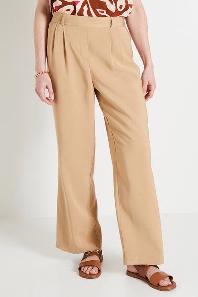 Pantalon large à pinces femme