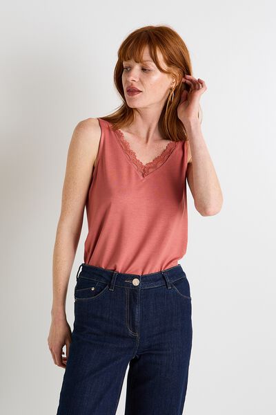 Débardeur col V femme