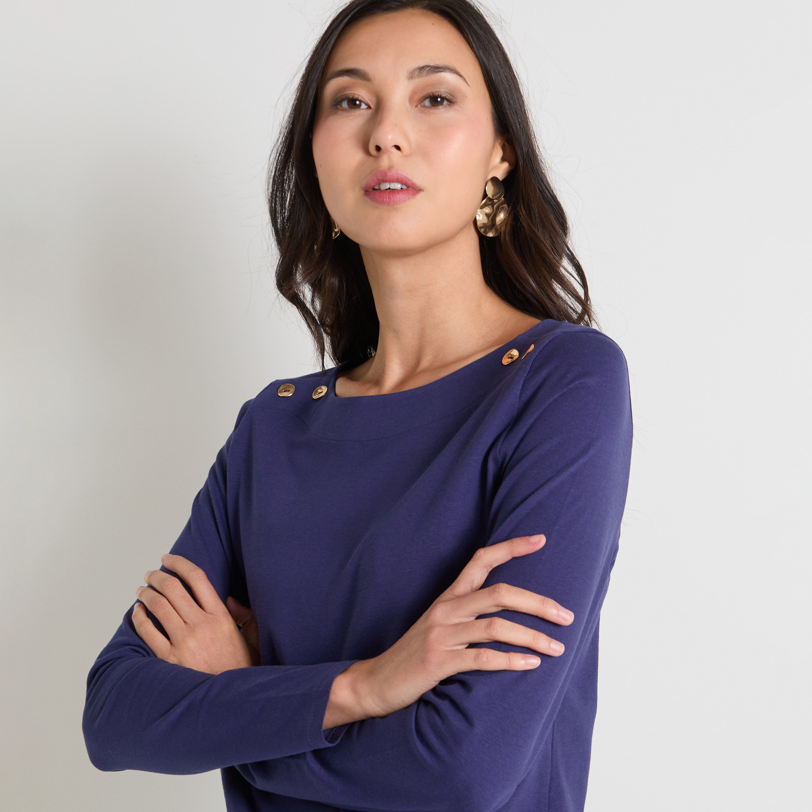 T-shirt col bateau femme