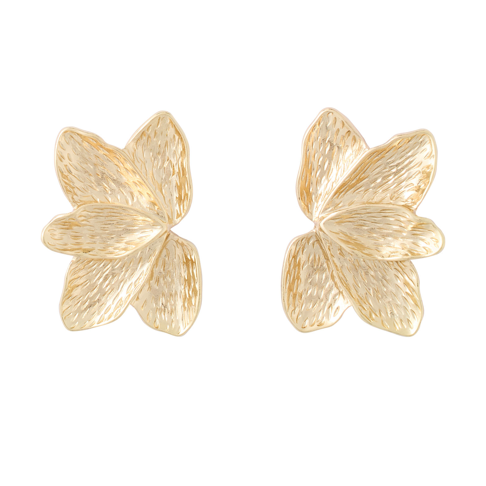 Boucles d'oreilles feuilles martelées