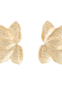 Boucles d'oreilles feuilles martelées