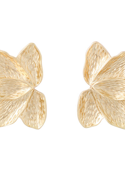 Boucles d'oreilles feuilles martelées
