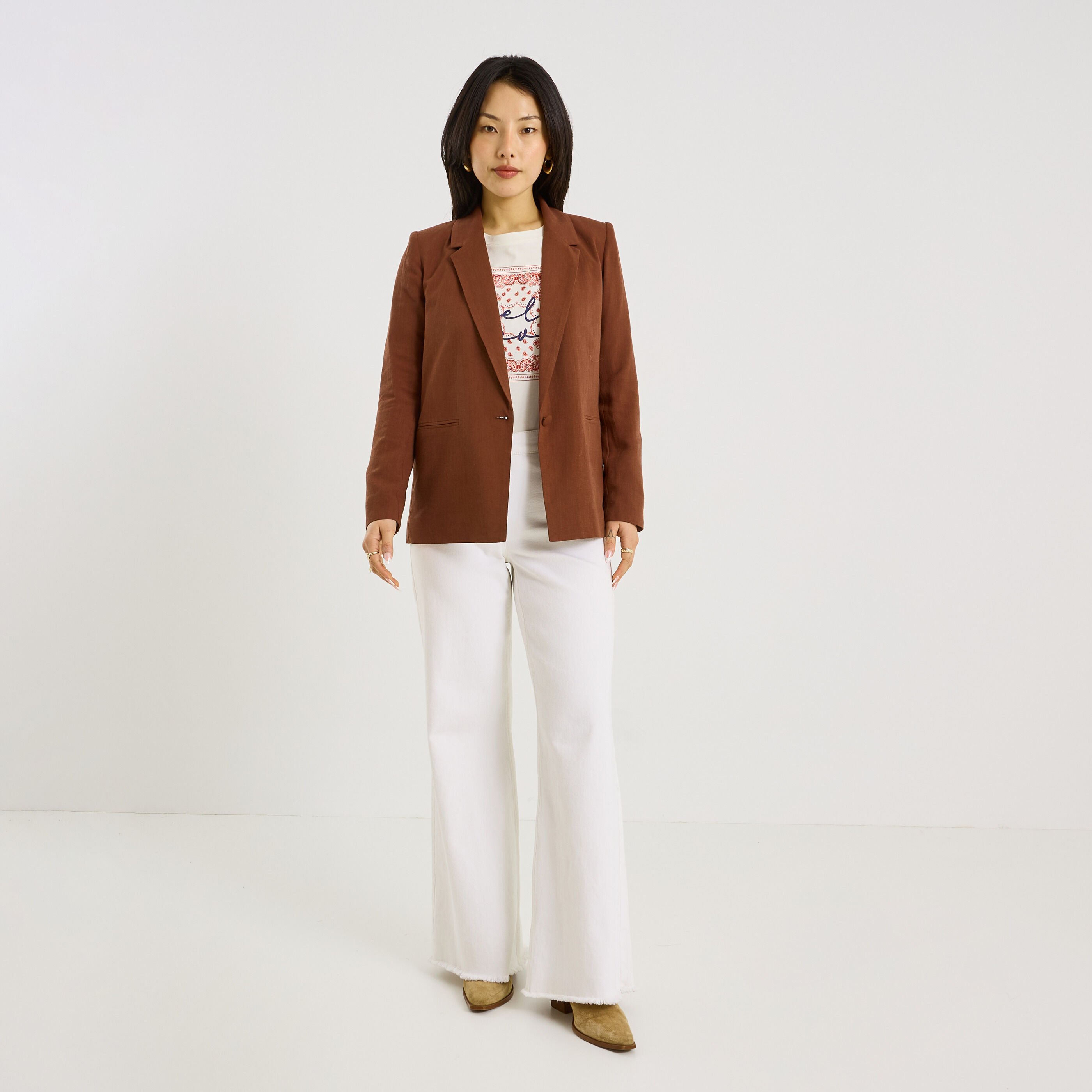 Veste blazer doubl&eacute; femme