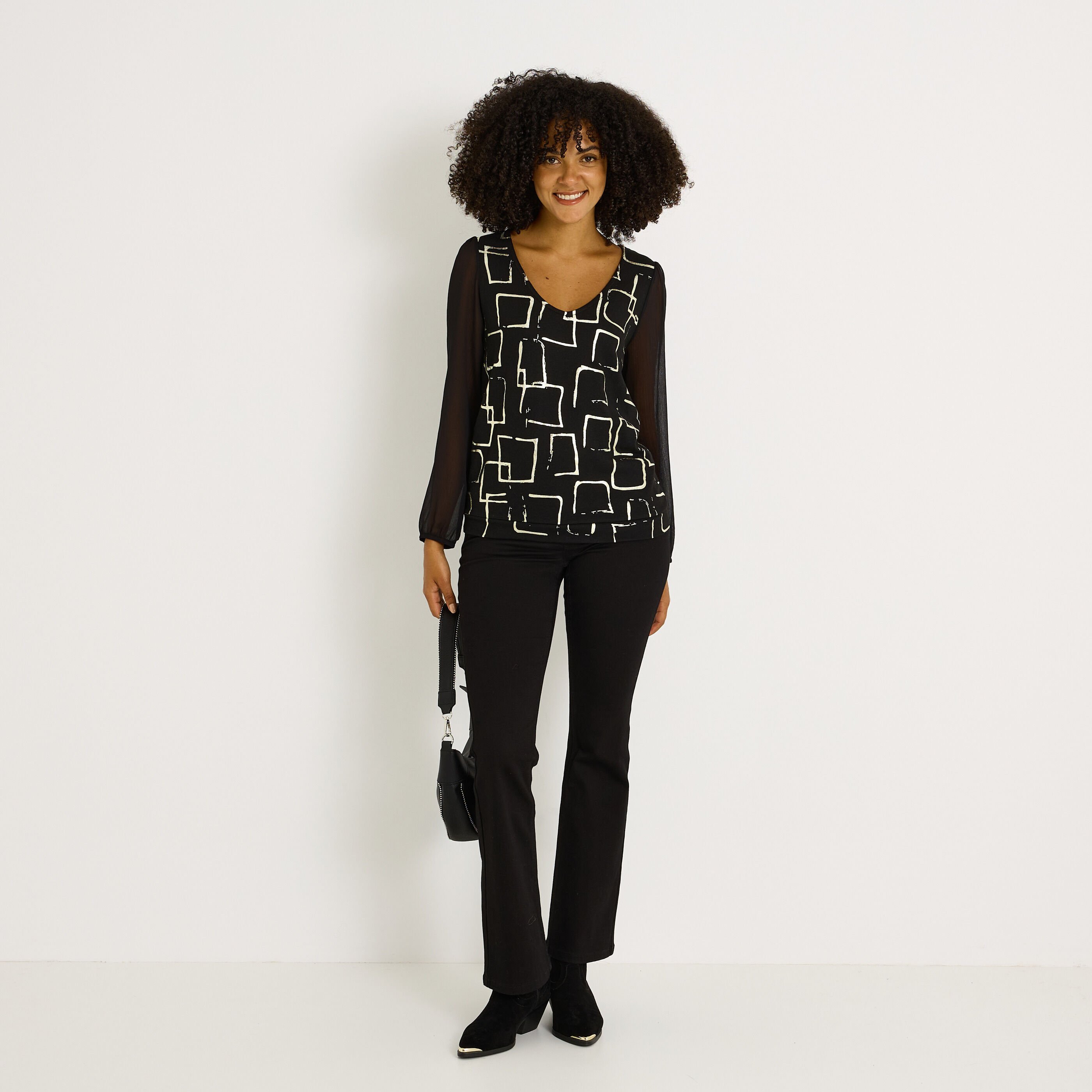 T-shirt manches en voile femme