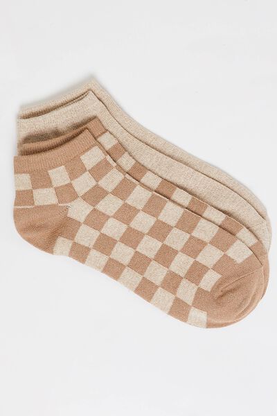 Lot de 2 paires de socquettes fantaisies