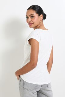 T-shirt col tunisien femme