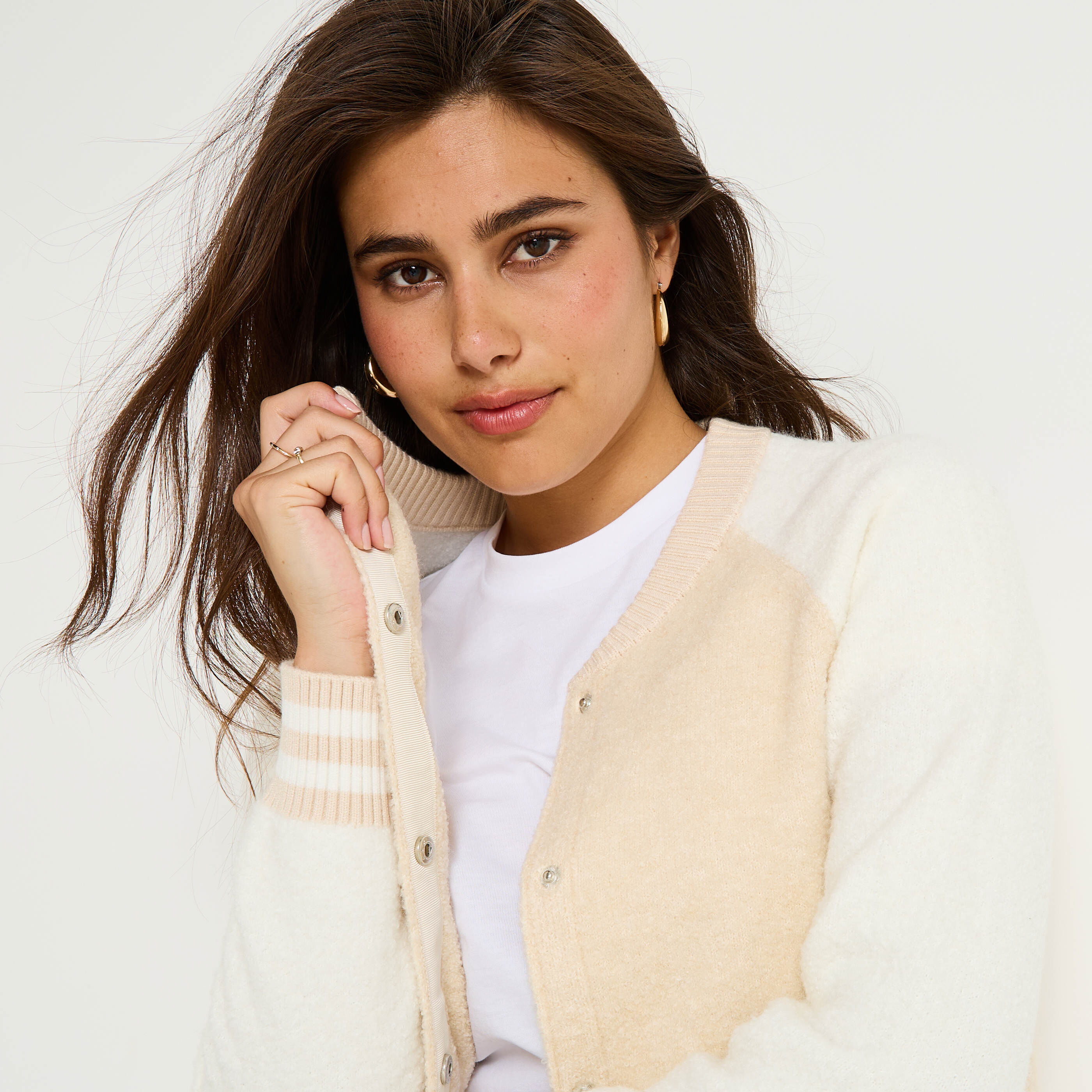 Bomber en maille bouclette femme