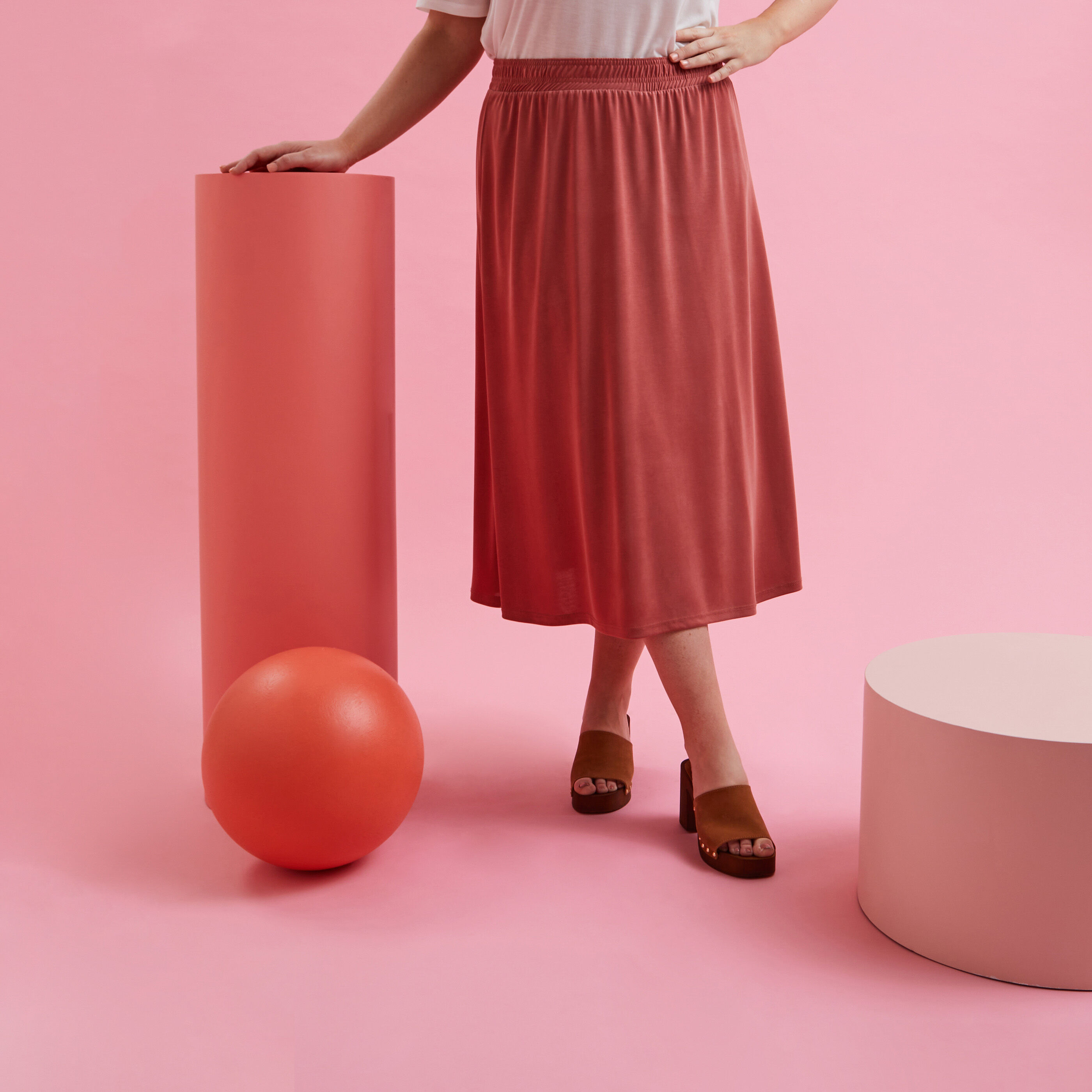 Jupe mi-longue femme