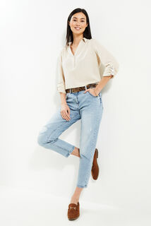 Blouse en coton et lin femme 