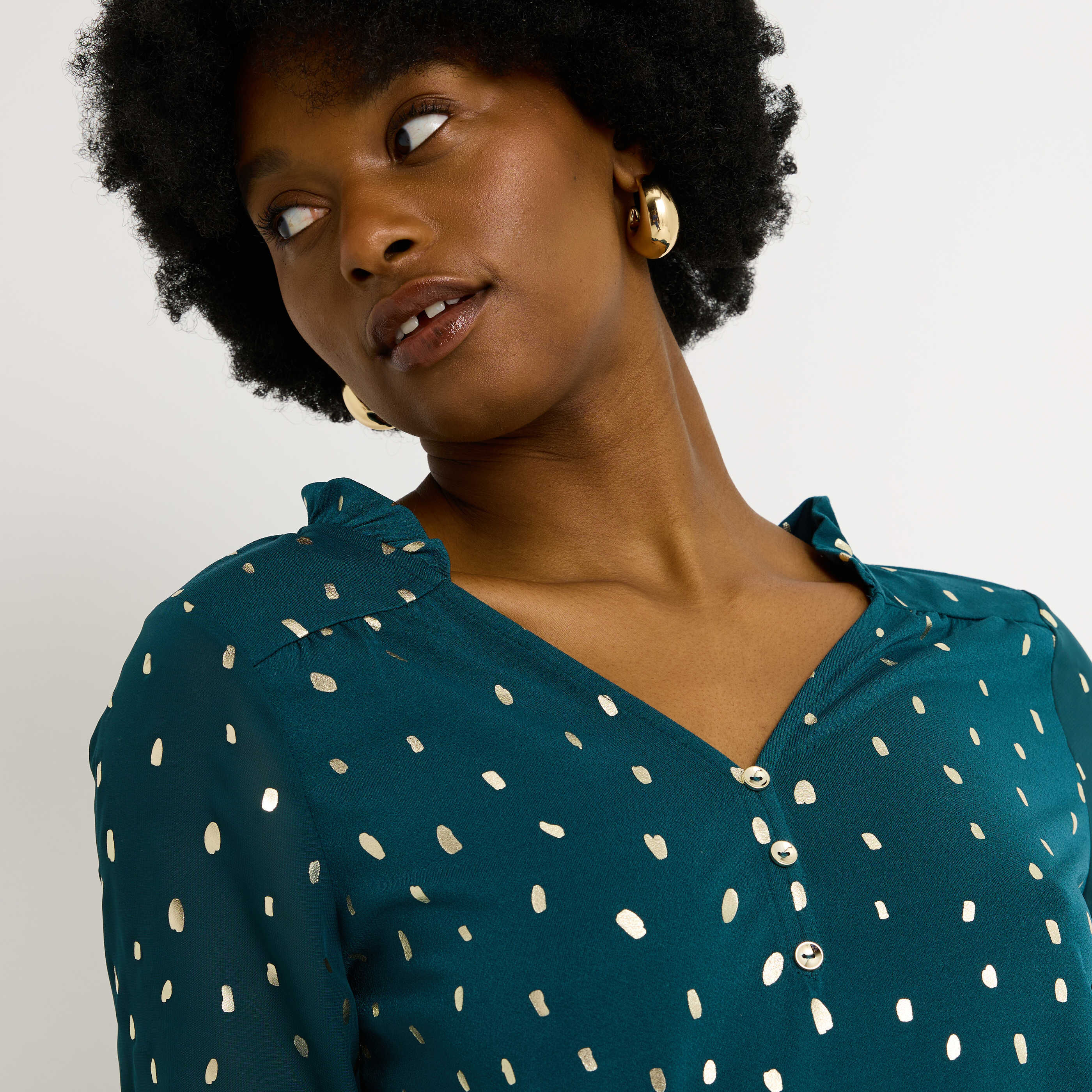 Blouse manches en voile femme