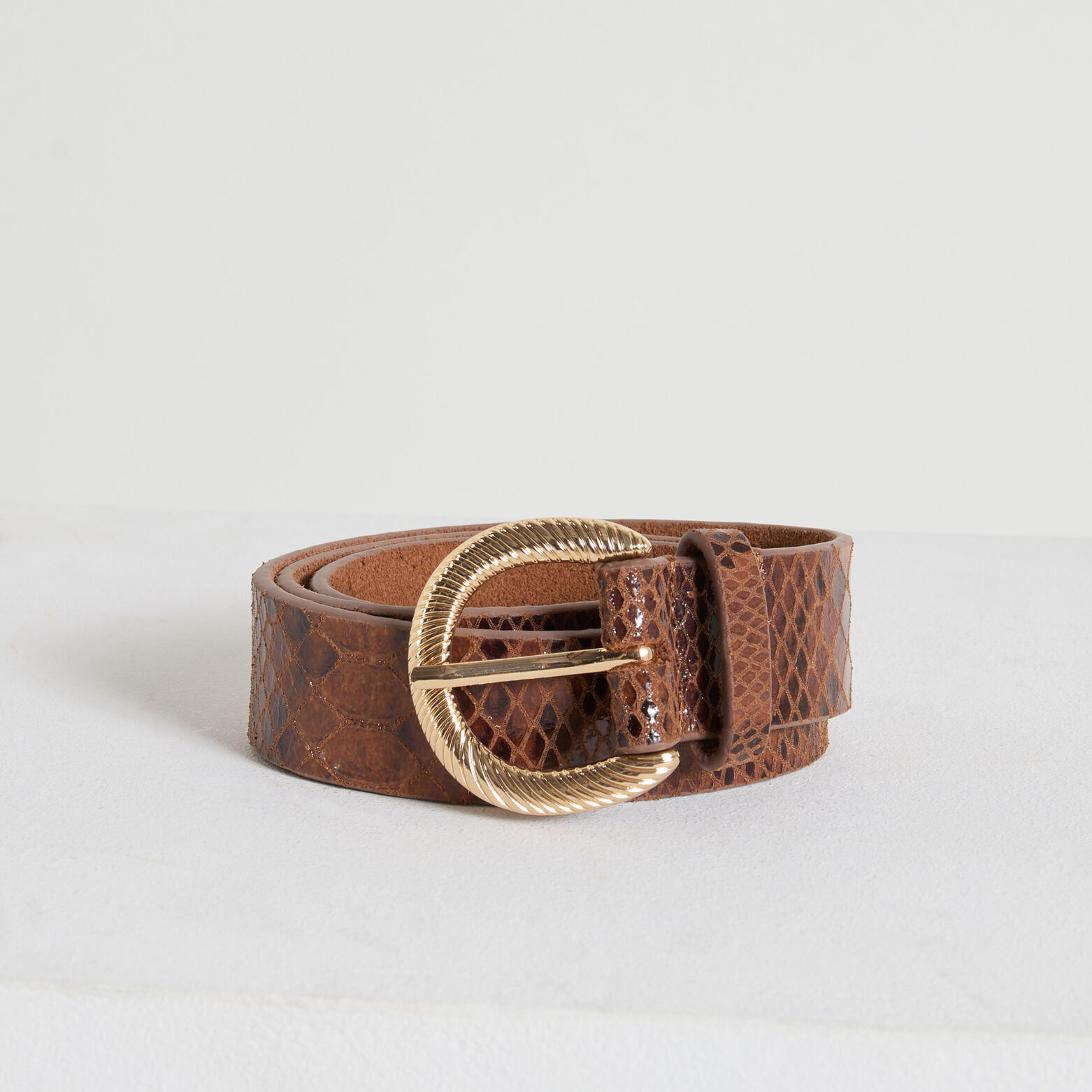 Ceinture croûte de cuir femme