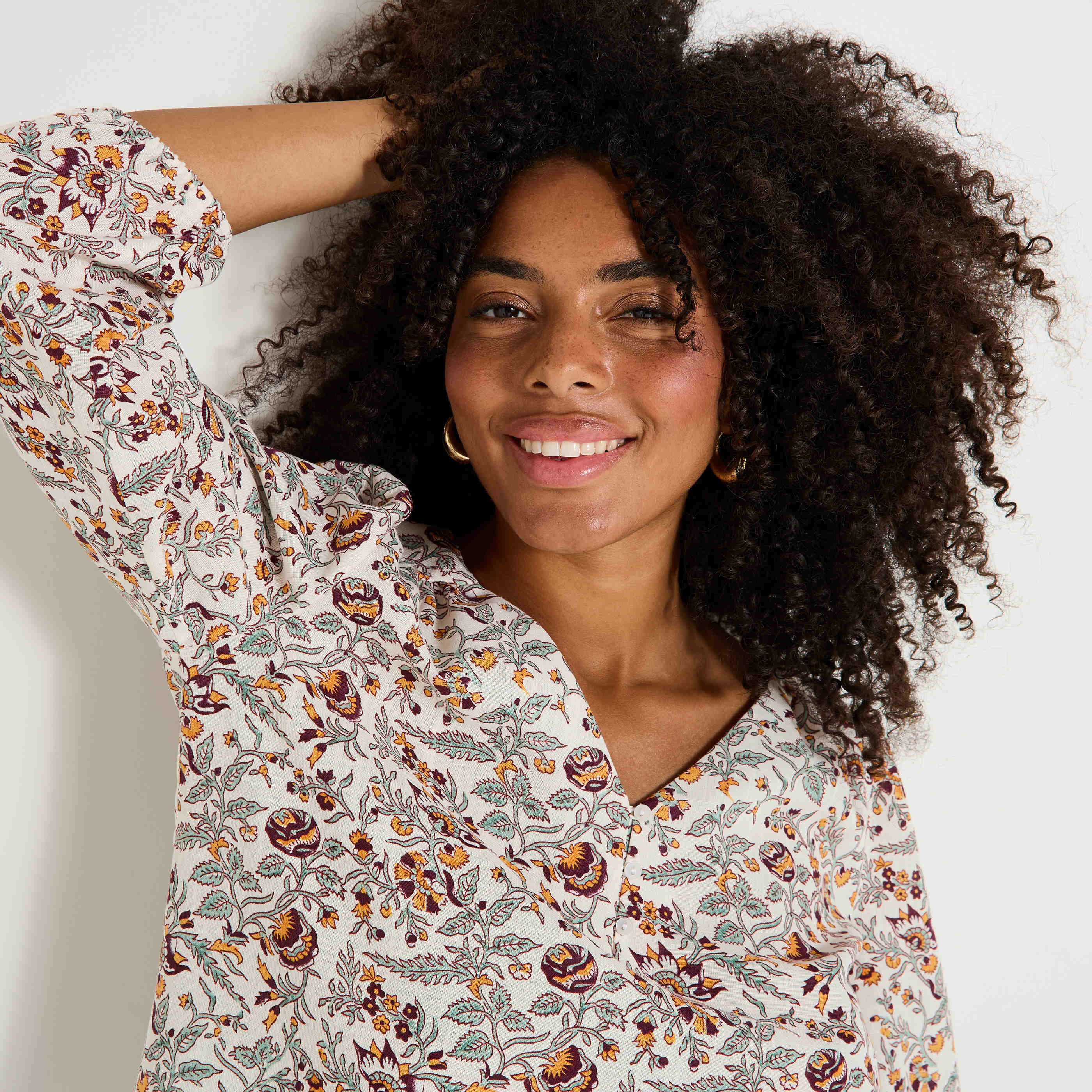 Chemise imprim&eacute;e femme