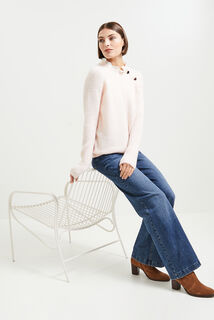 Pull col montant femme