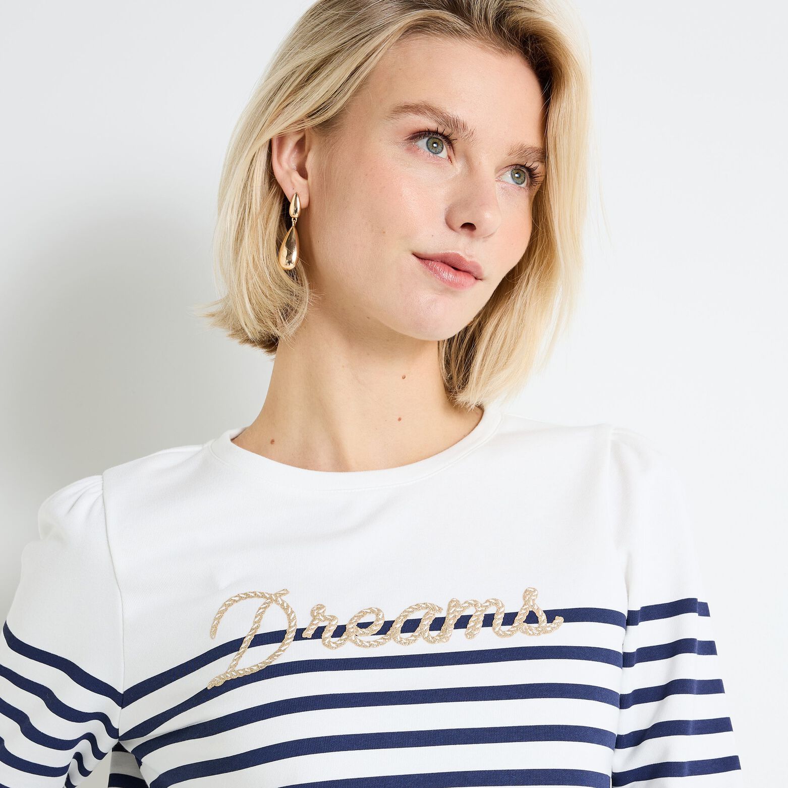 Sweat rayé femme