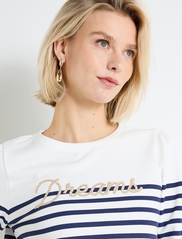 Sweat rayé femme