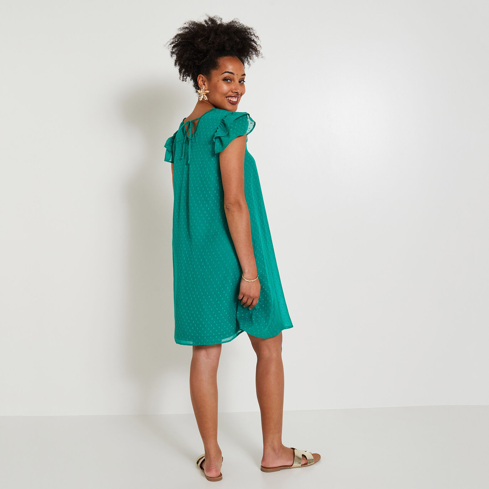 Robe plumetis femme