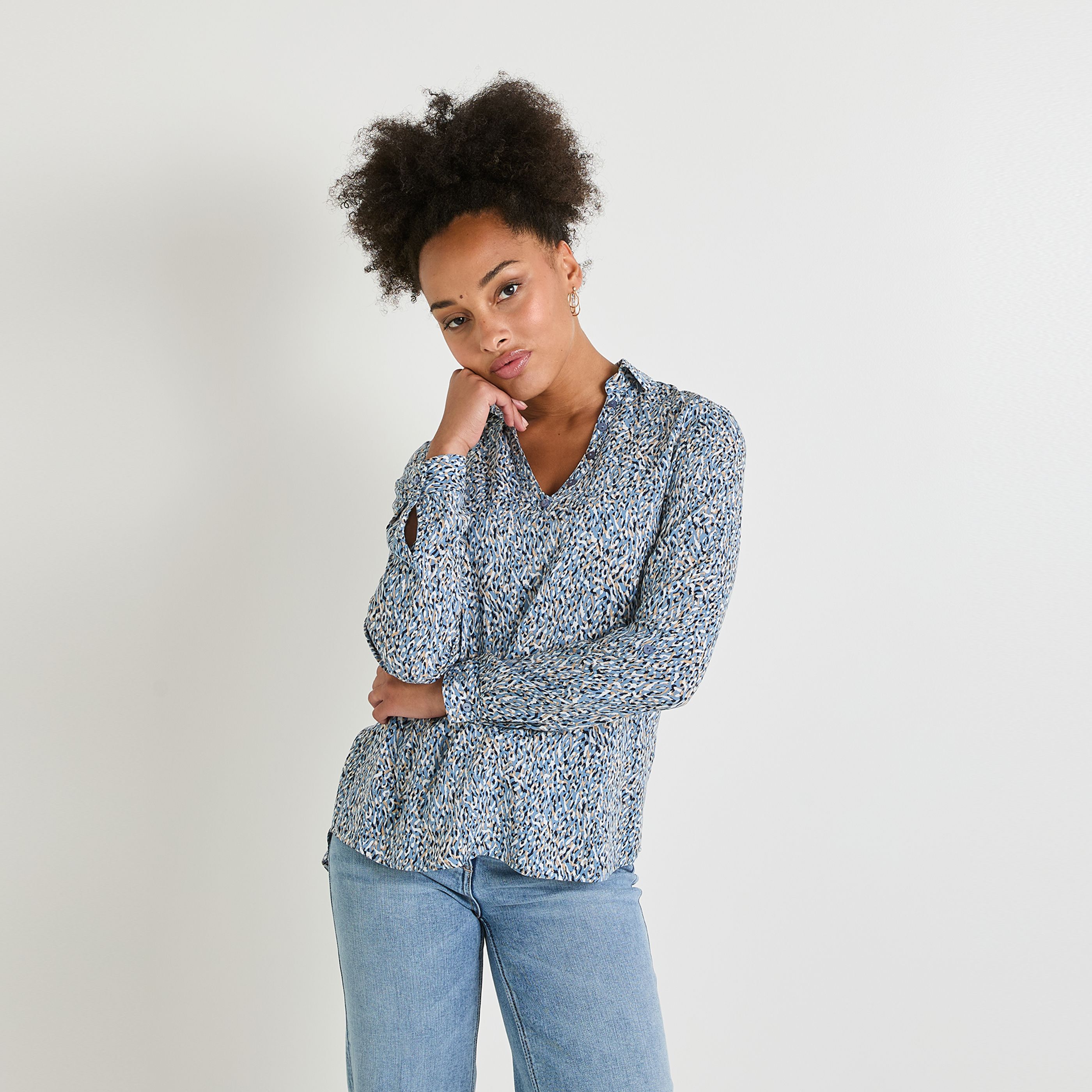 Blouse manches longues femme