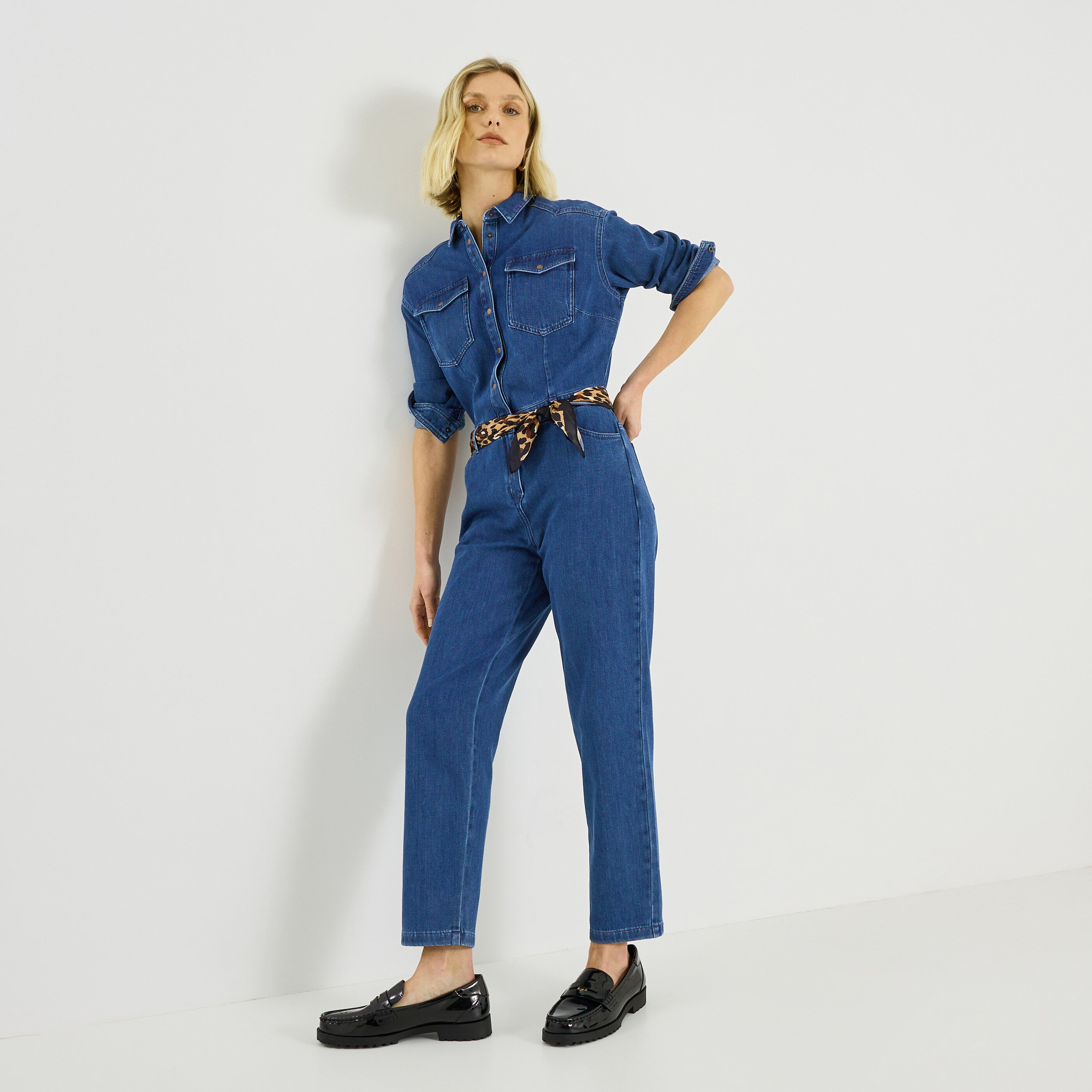 Combinaison en denim femme
