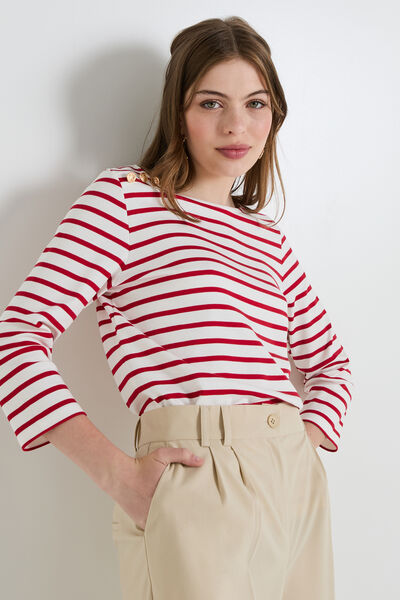 T-shirt col bateau femme