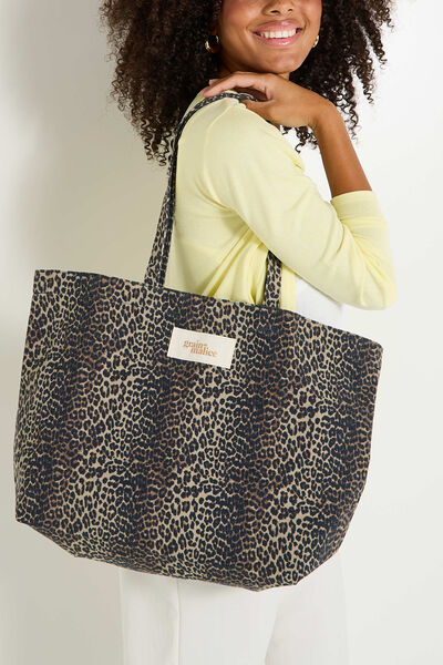Tote bag imprimé léopard femme