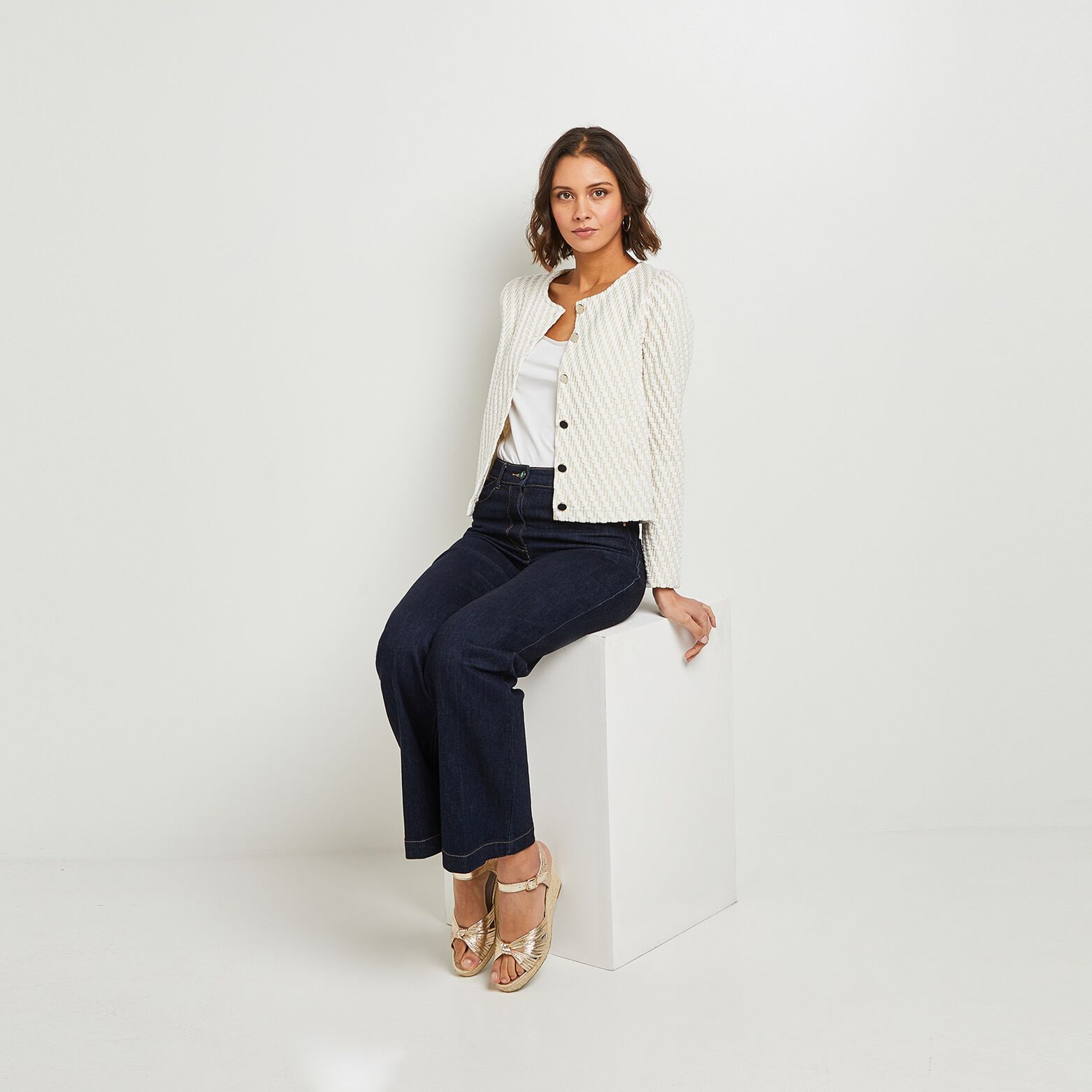 Veste maille matelassée femme