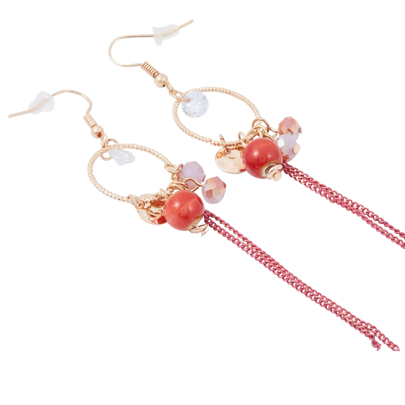 Boucles d'oreilles pendantes chaînes