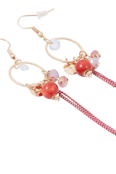 Boucles d'oreilles pendantes chaînes