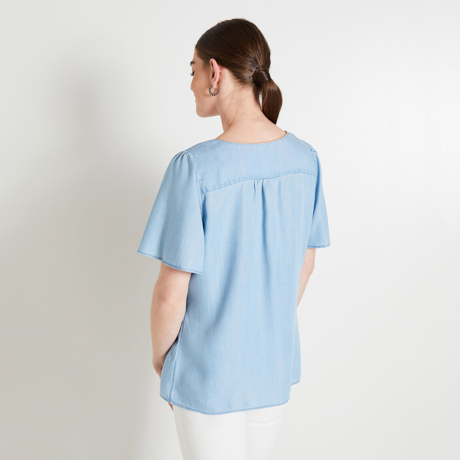 Blouse denim femme