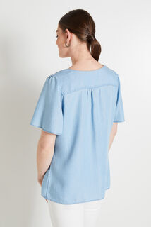 Blouse denim femme