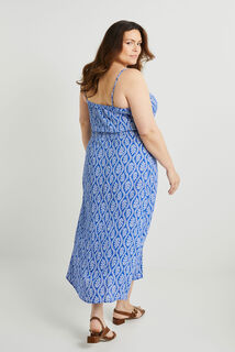 Robe longue imprimée femme