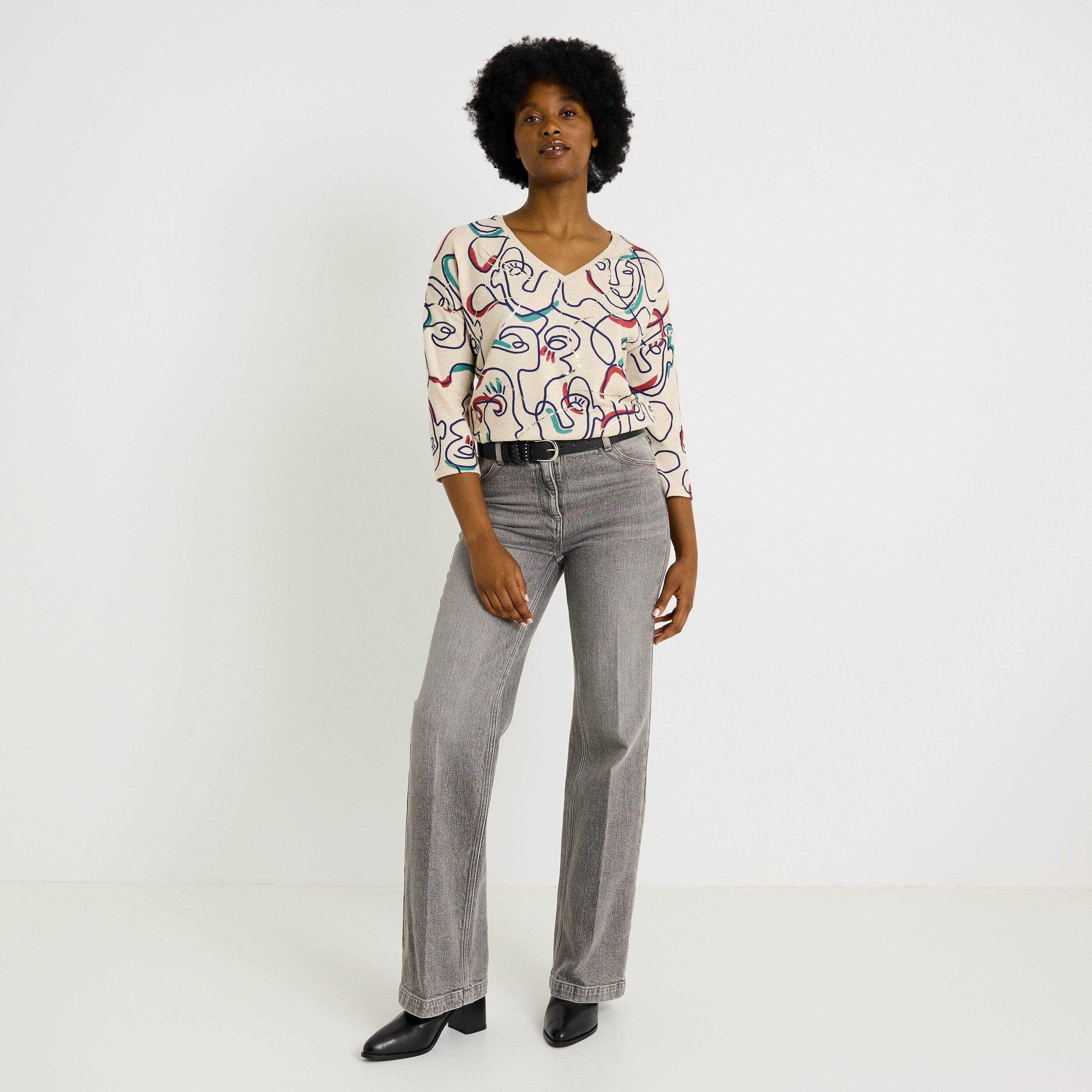 T-shirt manches 3/4 femme