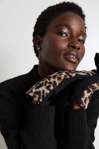 Gants léopard femme