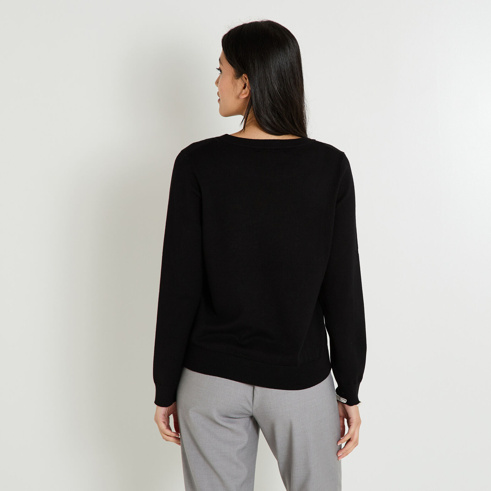 Pull col rond femme