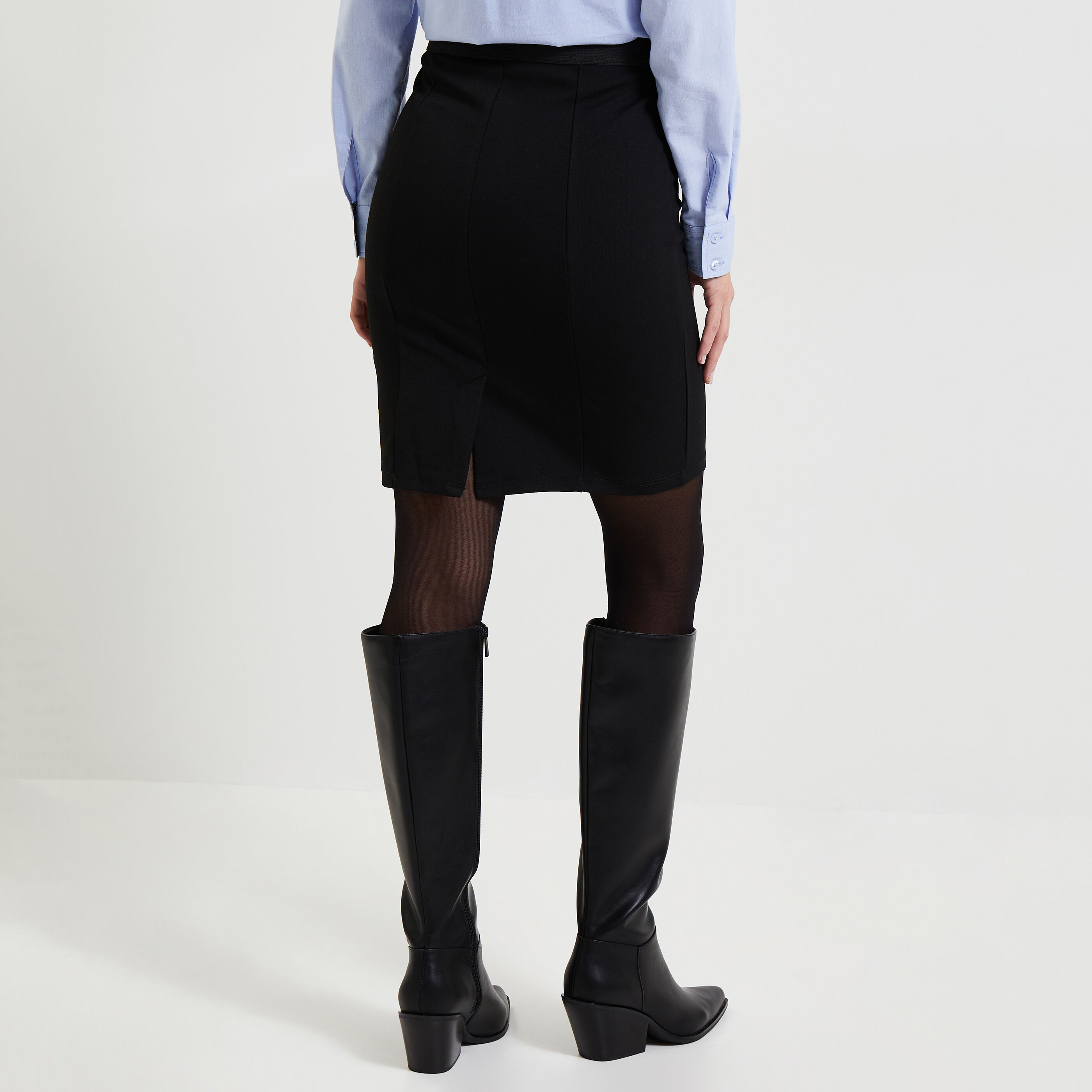 Jupe outlet noire genoux