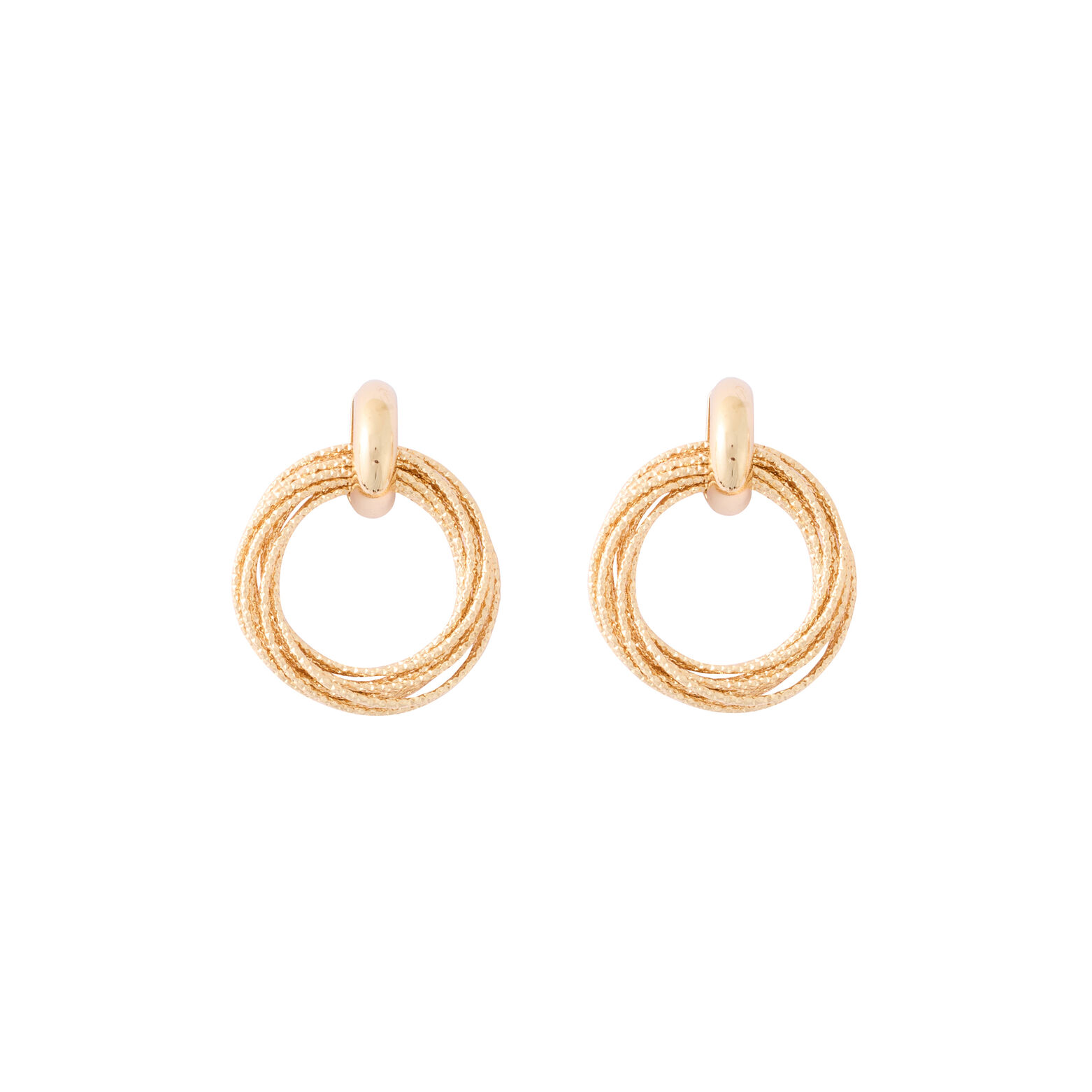 Boucles d'oreilles cercles ciselés 